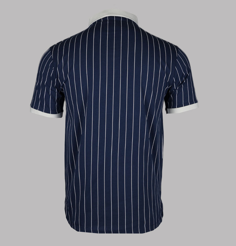 Fila Vintage BB1 Classic Striped Polo Shirt Fila Navy/Raffia/Gardenia