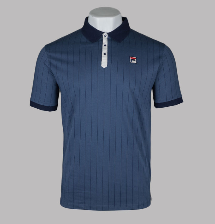 Fila Vintage BB1 Classic Striped Polo Shirt Vintage Indigo/Gardenia/Fila Navy