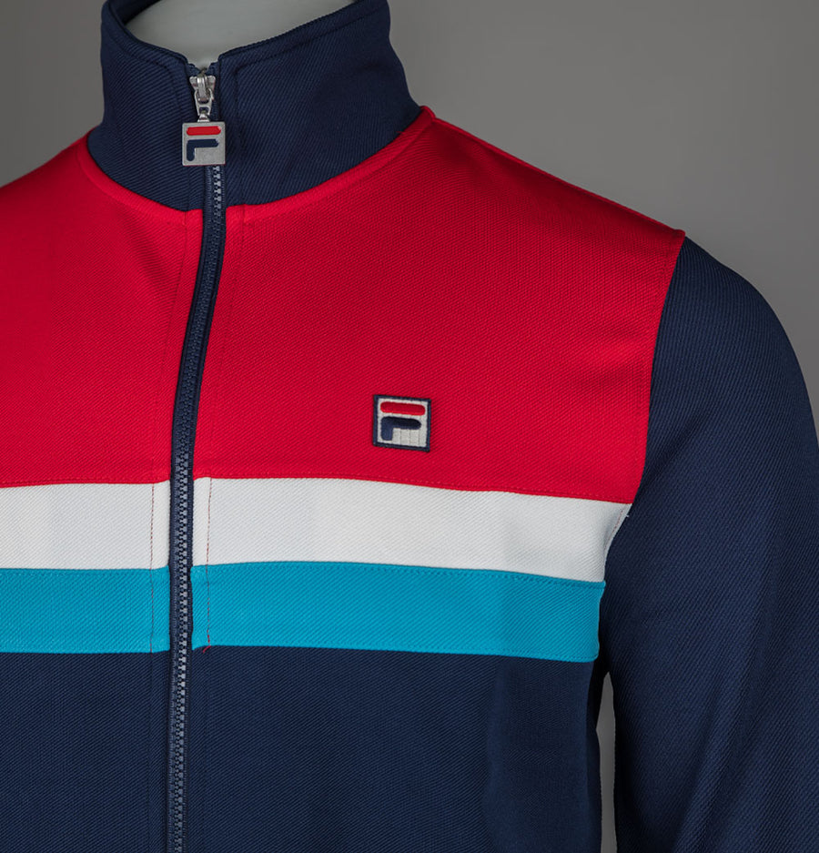 Fila Vintage Didier Colour Block Track Jacket Fila Navy/Fila Red/Gardenia/Cyan Blue