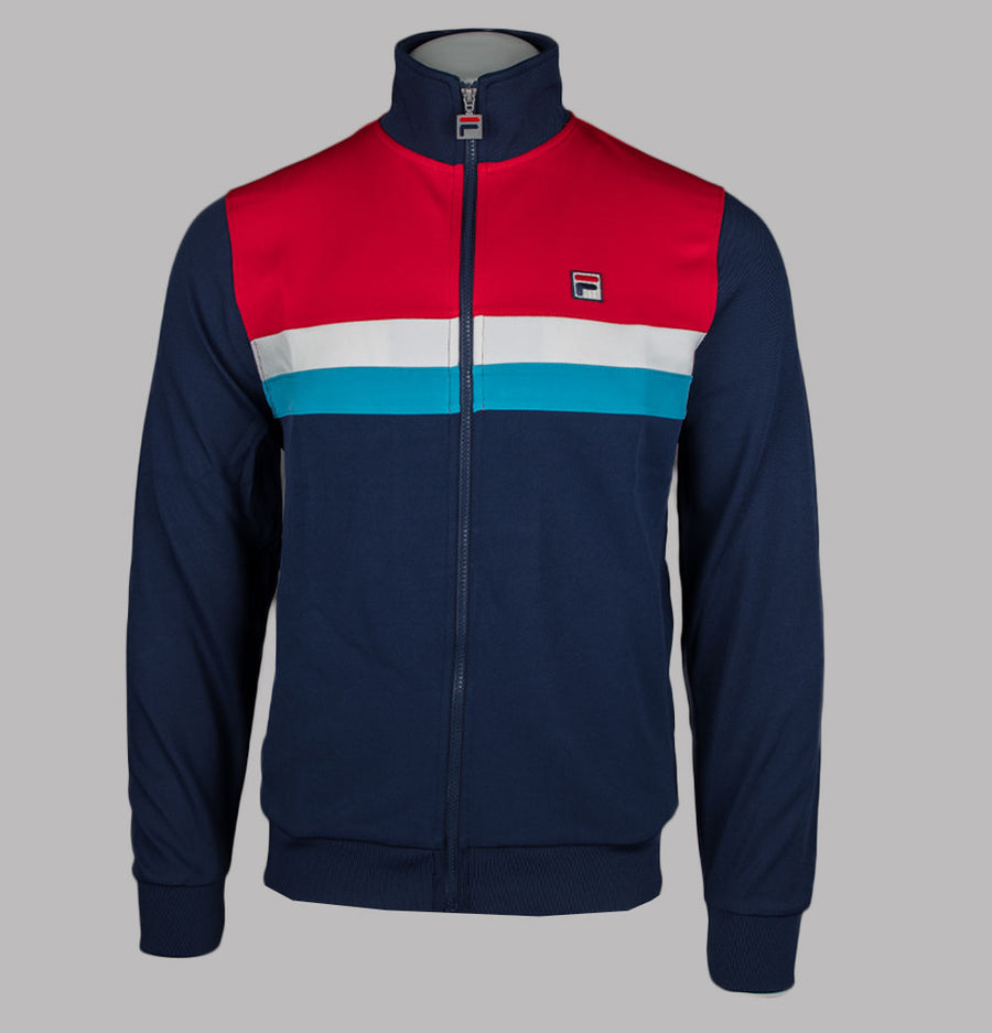 Fila Vintage Didier Colour Block Track Jacket Fila Navy/Fila Red/Gardenia/Cyan Blue