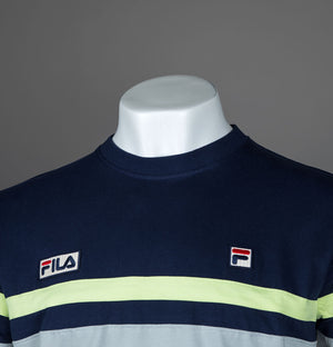 Fila Vintage Duncan T-Shirt Fila Navy/High Rise Grey/Shadow Lime