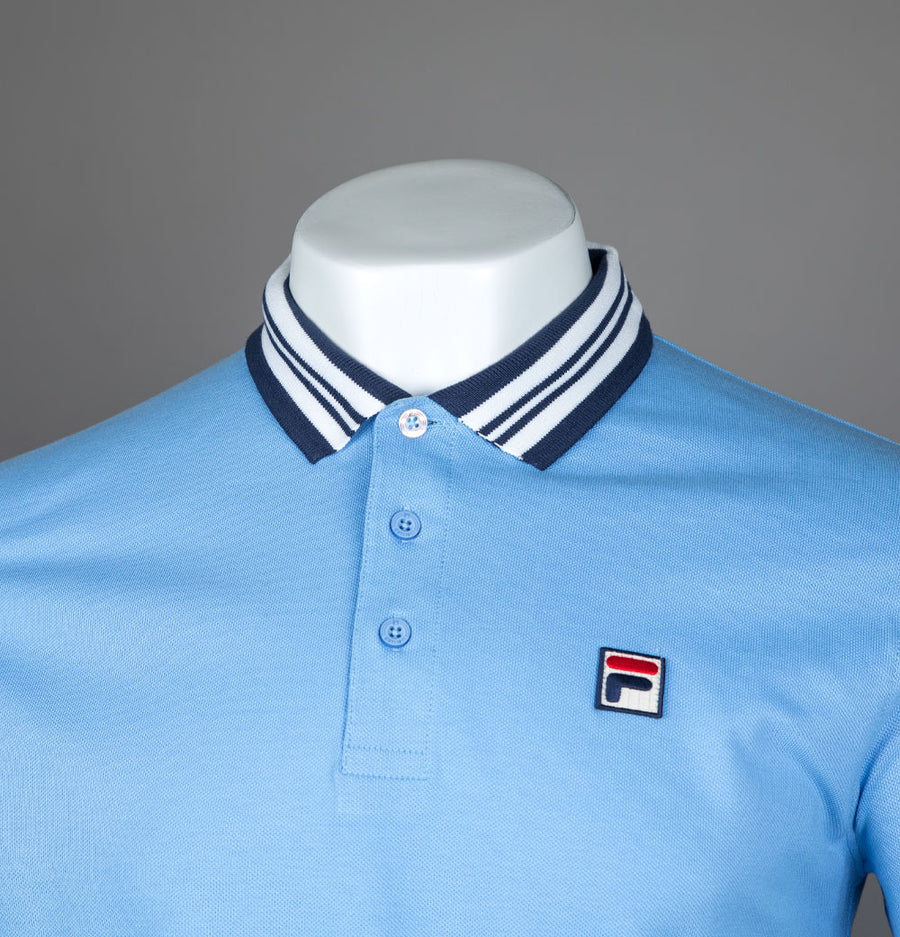 Fila Vintage Faraz Tipped Polo Shirt Visa Blue/Fila Navy/White