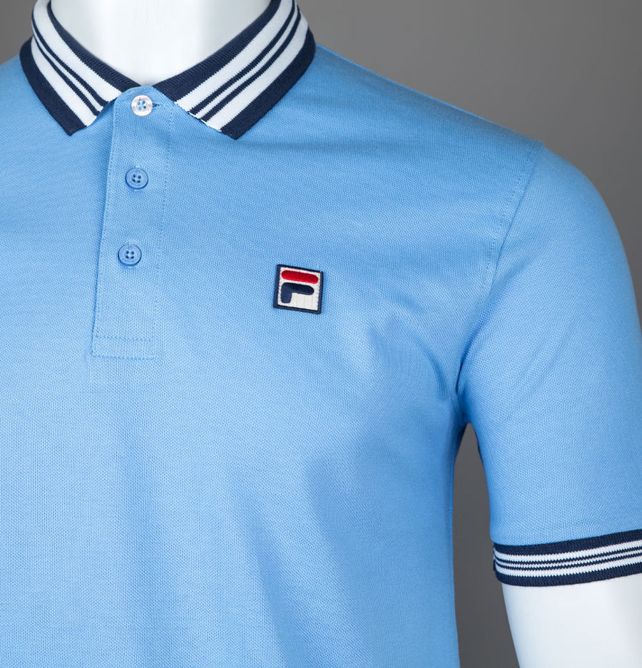 Fila Vintage Faraz Tipped Polo Shirt Visa Blue/Fila Navy/White