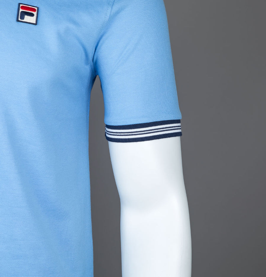 Fila Vintage Faraz Tipped Polo Shirt Visa Blue/Fila Navy/White