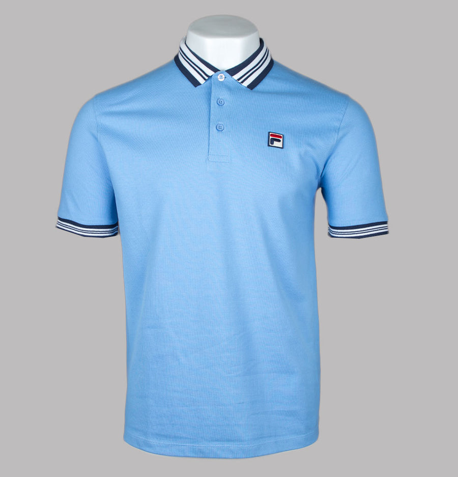 Fila Vintage Faraz Tipped Polo Shirt Visa Blue/Fila Navy/White