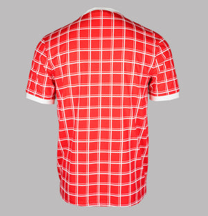 Fila Vintage Freddie Check T-Shirt Fila Red/Gardenia