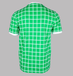 Fila Vintage Freddie Check T-Shirt Jelly Bean Green/White