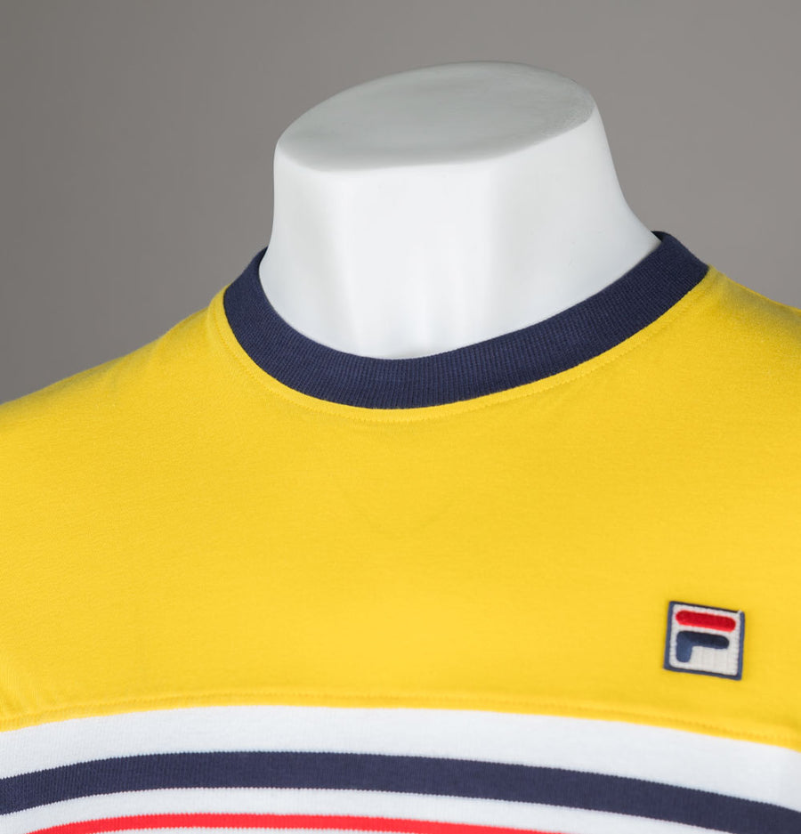 Fila Vintage Joey T-Shirt High Visability Yellow/Fila Navy/Fila Red