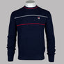 Fila Vintage Kallum Waffle Knitted Crew Neck Jumper Fila Navy/Gardenia/Fila Red