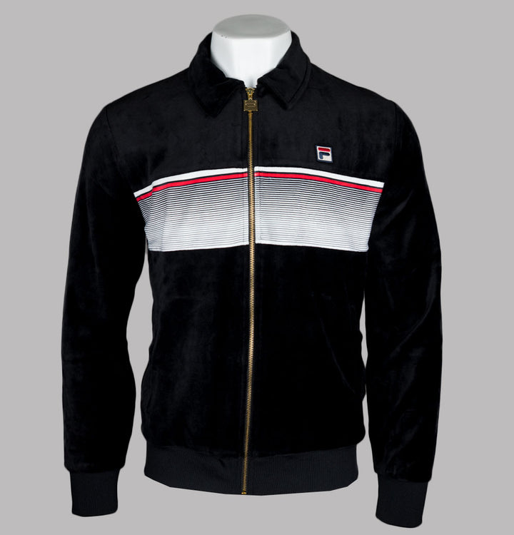 Fila Vintage Malakai Track Top Black/Gardenia/Fila Red