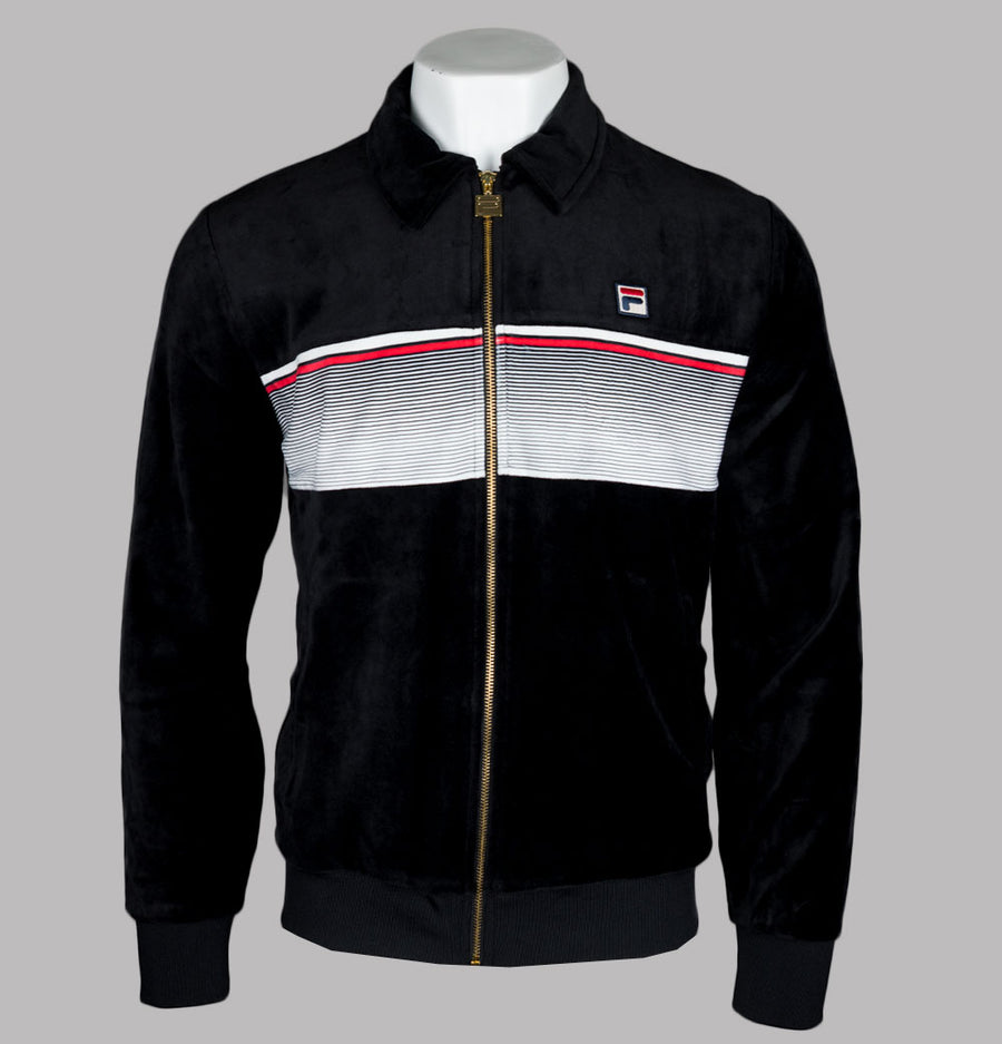 Fila Vintage Malakai Track Top Black/Gardenia/Fila Red