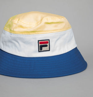 Fila Vintage Marco Tri Colour Bucket Hat Popcorn/White/Turkish Sea