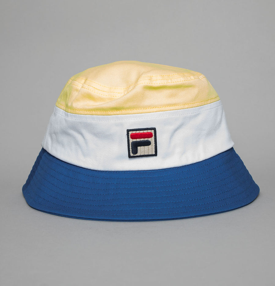 Fila Vintage Marco Tri Colour Bucket Hat Popcorn/White/Turkish Sea