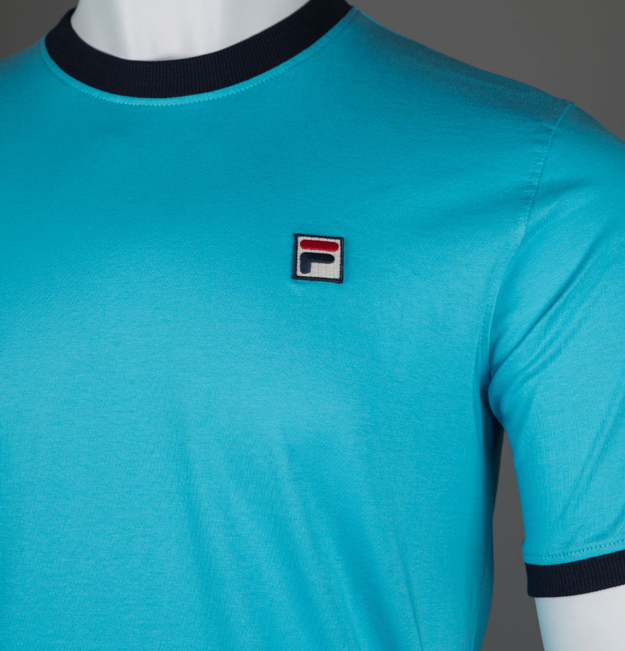 Fila Vintage Marconi Ringer T-Shirt Cyan Blue/Fila Navy