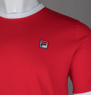 Fila Vintage Marconi Ringer T-Shirt Fila Red/White