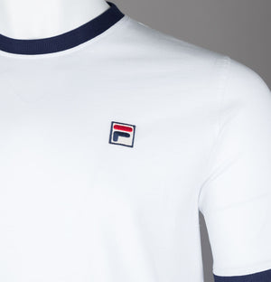 Fila Vintage Marconi Ringer T-Shirt White/Fila Navy
