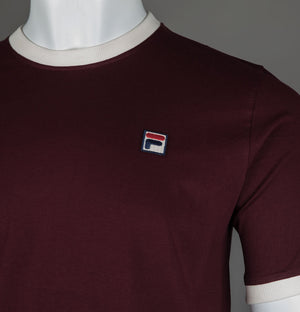 Fila Vintage Marconi Ringer T-Shirt Windsor Wine/Gardenia