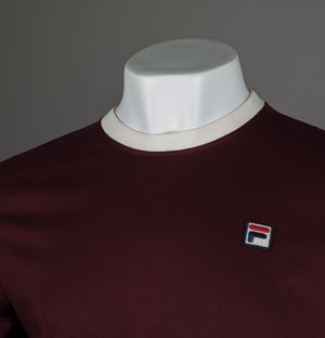 Fila Vintage Marconi Ringer T-Shirt Windsor Wine/Gardenia