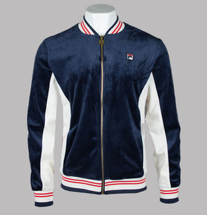 Fila Vintage Miguel Velour Archive Track Top Fila Navy/Gardenia/Fila Red