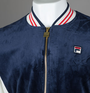 Fila Vintage Miguel Velour Archive Track Top Fila Navy/Gardenia/Fila Red