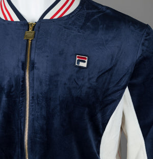 Fila Vintage Miguel Velour Archive Track Top Fila Navy/Gardenia/Fila Red