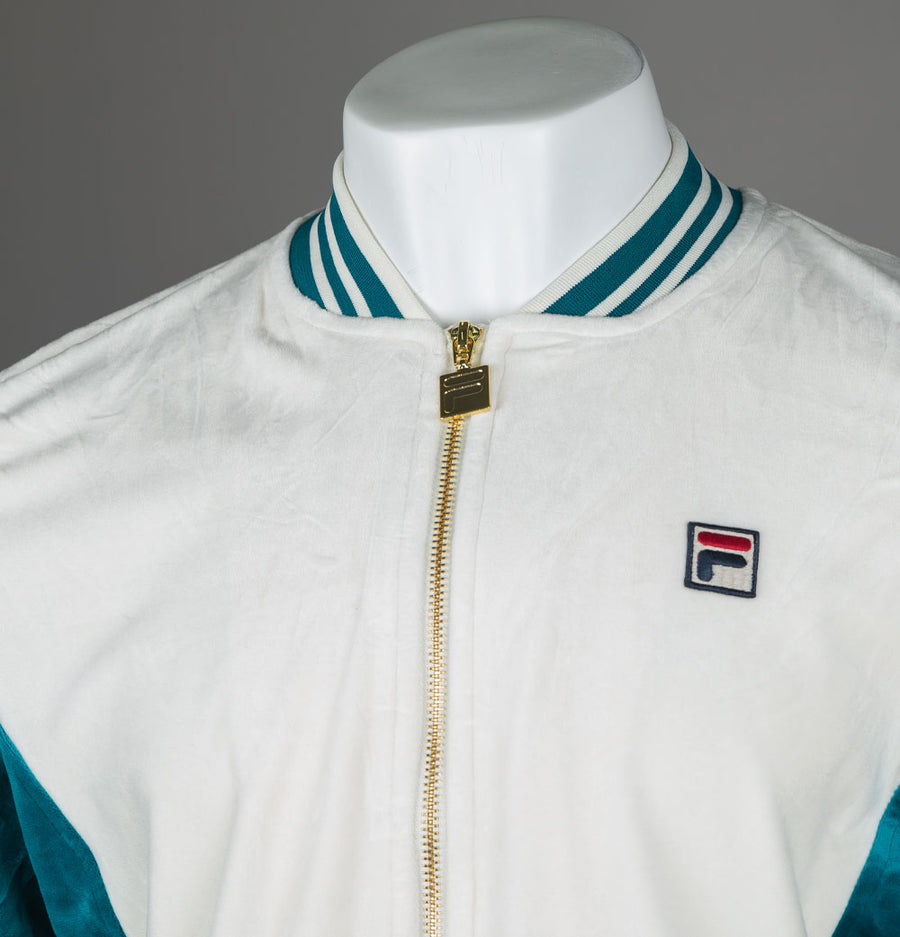 Fila Vintage Miguel Velour Archive Track Top Gardenia/Deep Lagoon