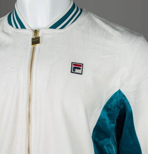 Fila Vintage Miguel Velour Archive Track Top Gardenia/Deep Lagoon