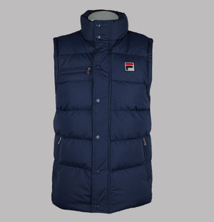 Fila Vintage Milton Padded Gilet Fila Navy