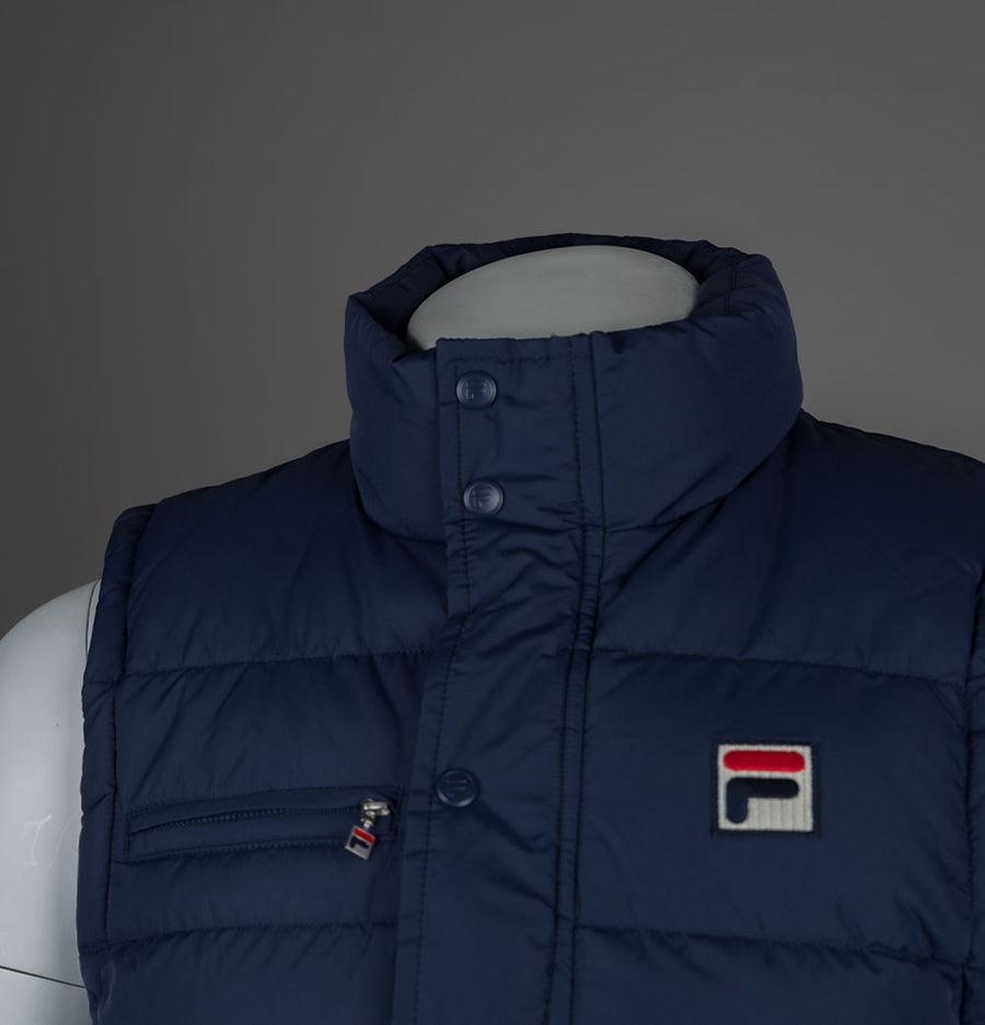 Fila Vintage Milton Padded Gilet Fila Navy