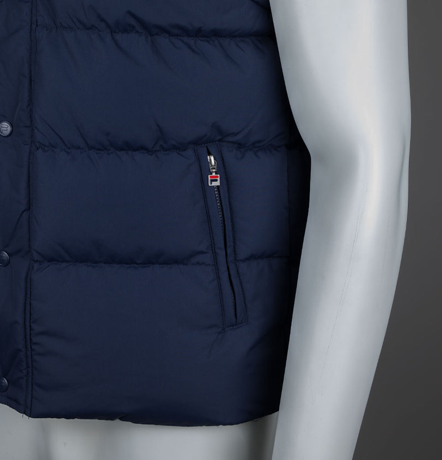 Fila Vintage Milton Padded Gilet Fila Navy