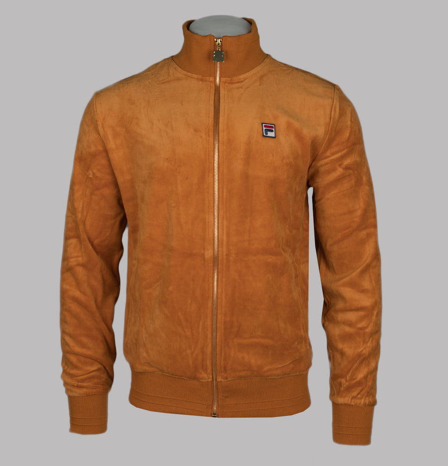 Fila Vintage Nero Velour Track Top Pumpkin Spice