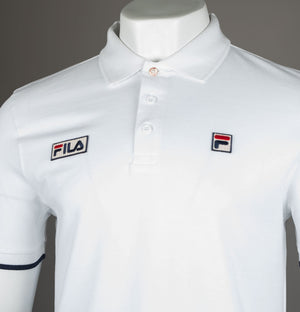 Fila Vintage Pablo Polo Shirt White/Fila Navy