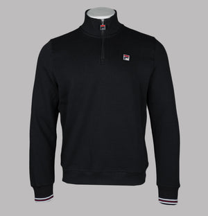 Fila Vintage Ramy 2 1/4 Zip Sweatshirt Black