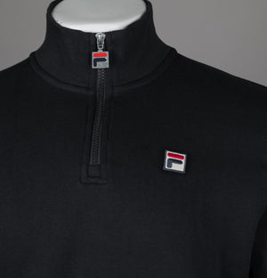 Fila Vintage Ramy 2 1/4 Zip Sweatshirt Black