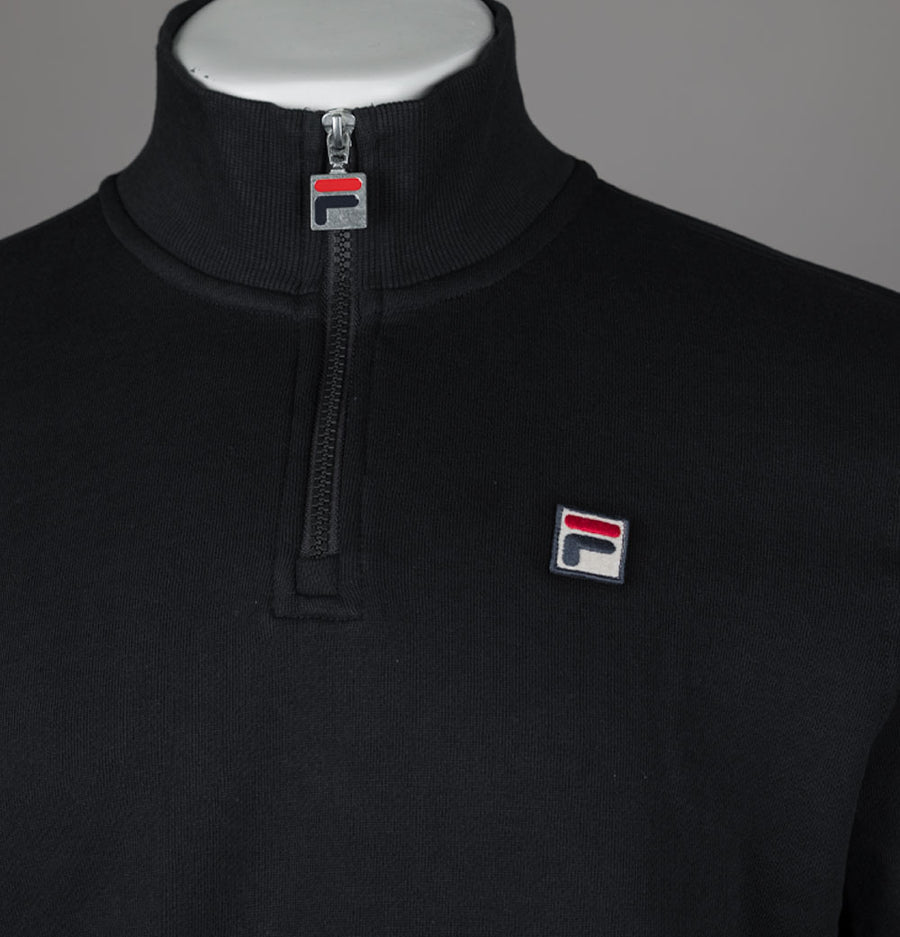 Fila Vintage Ramy 2 1/4 Zip Sweatshirt Black
