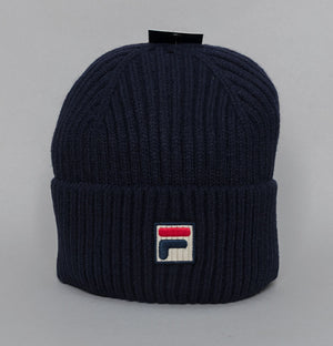 Fila Vintage Ricco Ribbed Watchman Beanie Fila Navy