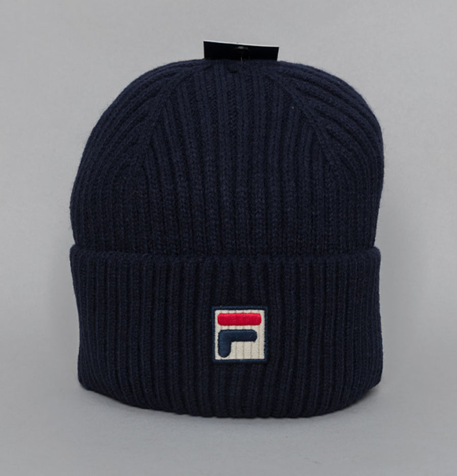 Fila Vintage Ricco Ribbed Watchman Beanie Fila Navy