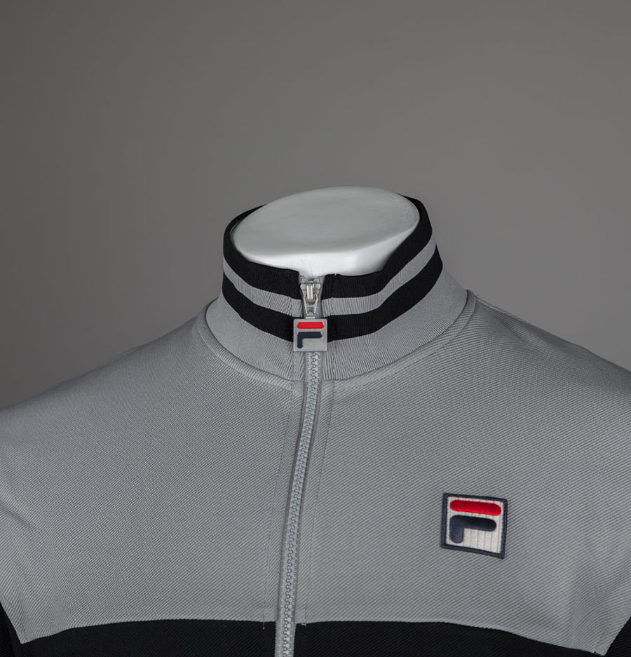 Fila Vintage Tiebreaker Funnel Neck Track Jacket Black/Sharkskin/Lemonade