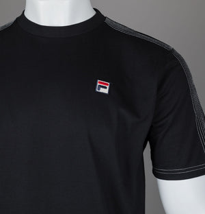 Fila Vintage Trey T-Shirt Black/Gardenia