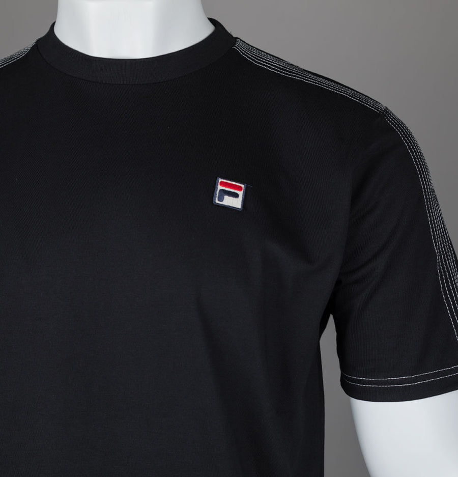 Fila Vintage Trey T-Shirt Black/Gardenia