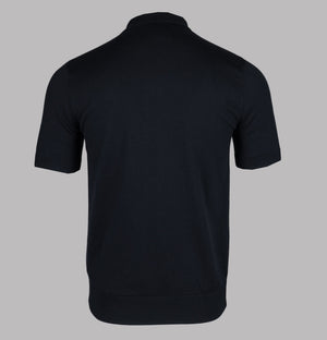 Fred Perry Argyle Knitted Polo Shirt Black
