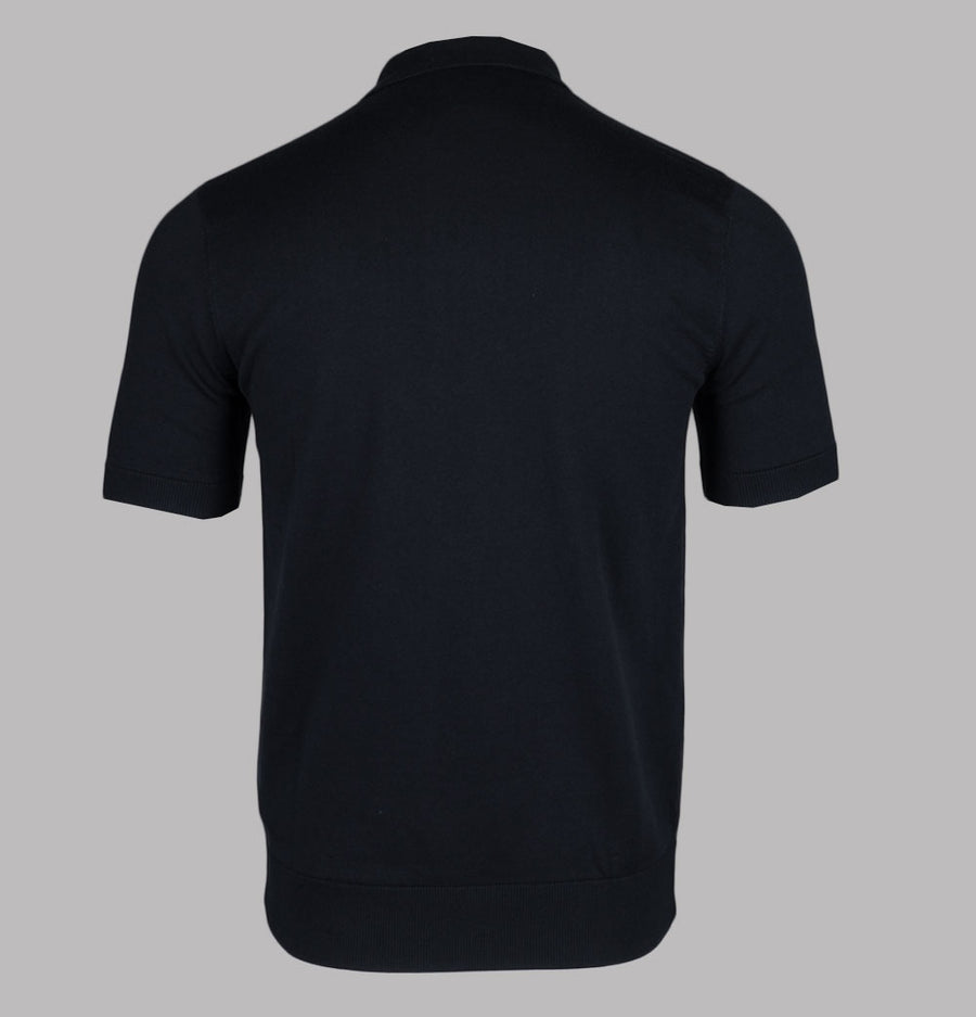 Fred Perry Argyle Knitted Polo Shirt Black