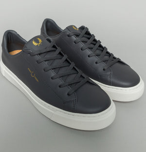 Fred Perry B71 Leather Trainers Gunmetal – Bronx Clothing