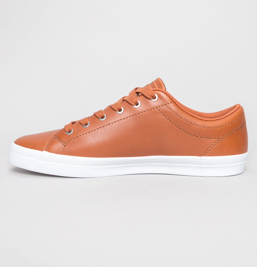 Fred Perry Baseline Leather Trainers Tan Brown