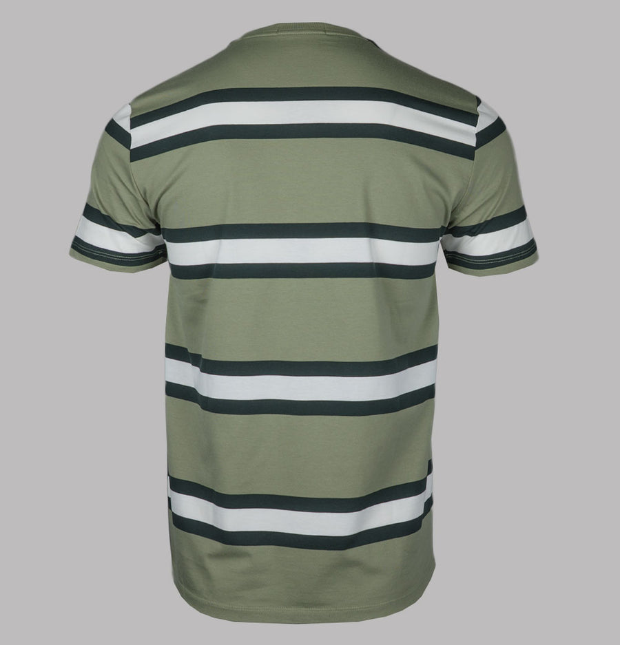 Fred Perry Bold Stripe T-Shirt Olive Mint
