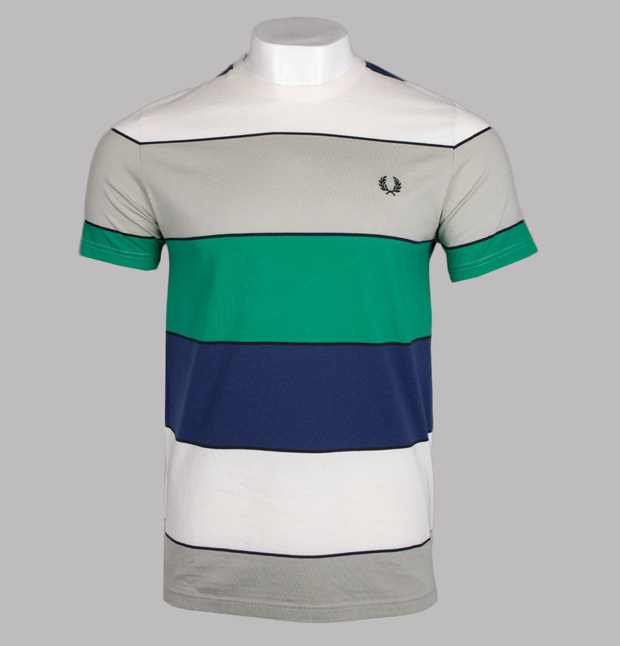 Fred Perry Bold Stripe T-Shirt Seagrass