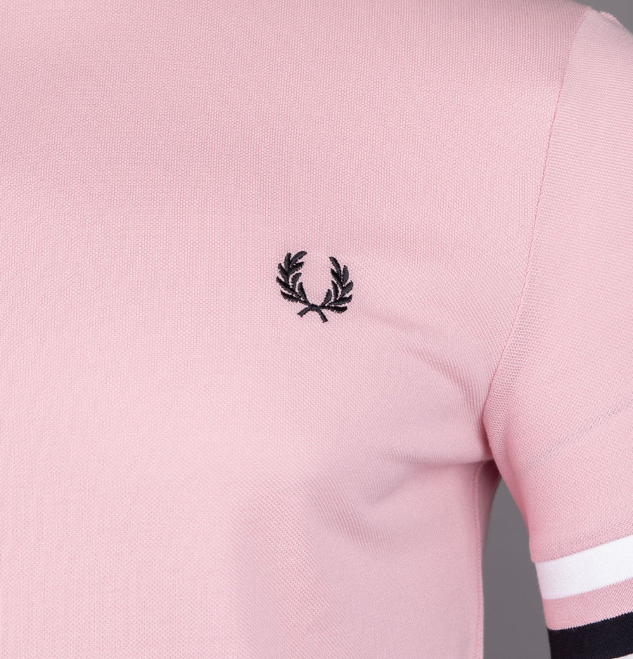 Fred Perry Bold Tipped Pique T-Shirt Chalky Pink
