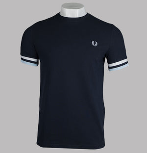 Fred Perry Bold Tipped Pique T-Shirt Navy