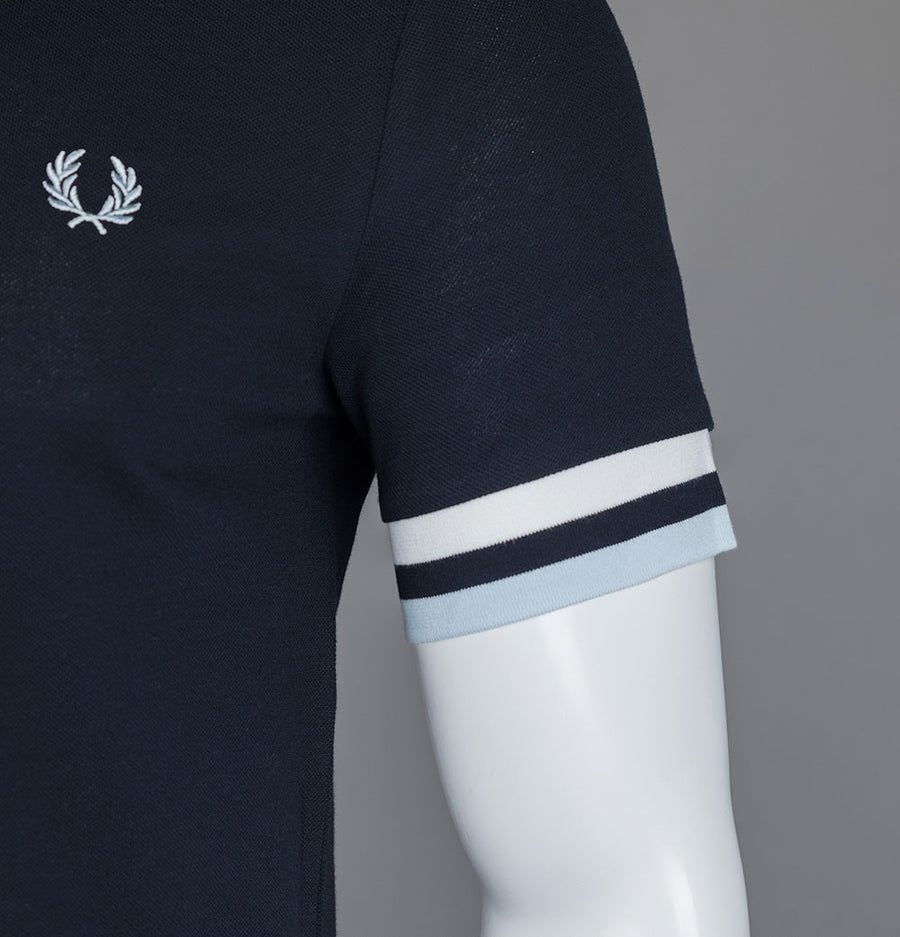 Fred Perry Bold Tipped Pique T-Shirt Navy