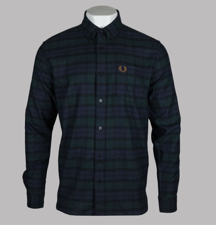 Fred Perry Brushed Black Watch Tartan Shirt